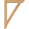 Ekena Millwork Traditional Slat Smooth Bracket w/ Offset Brace, Western Red Cedar, 5 1/2"W x 28"D x 40"H BKT0604X28X40TRA06SWR - alternate 4